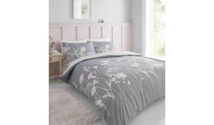 Buy Catherine Lansfield Meadowsweet Grey Bedding Set - King size, Duvet  cover sets