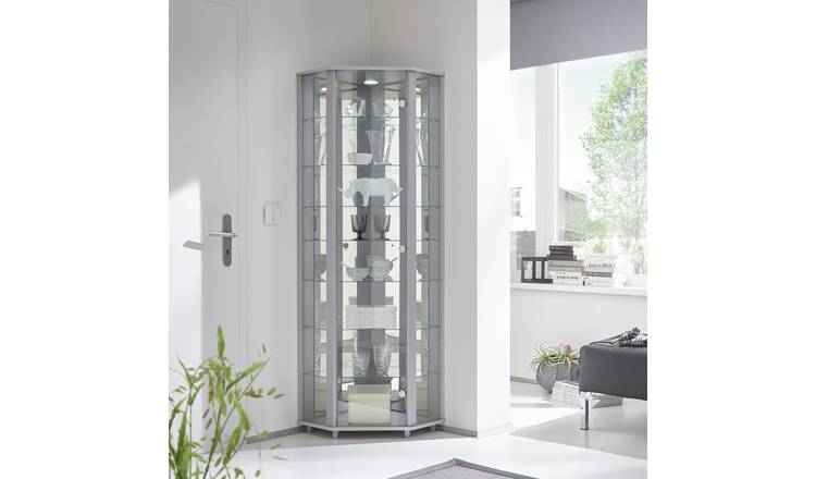 Grey display deals cabinet argos