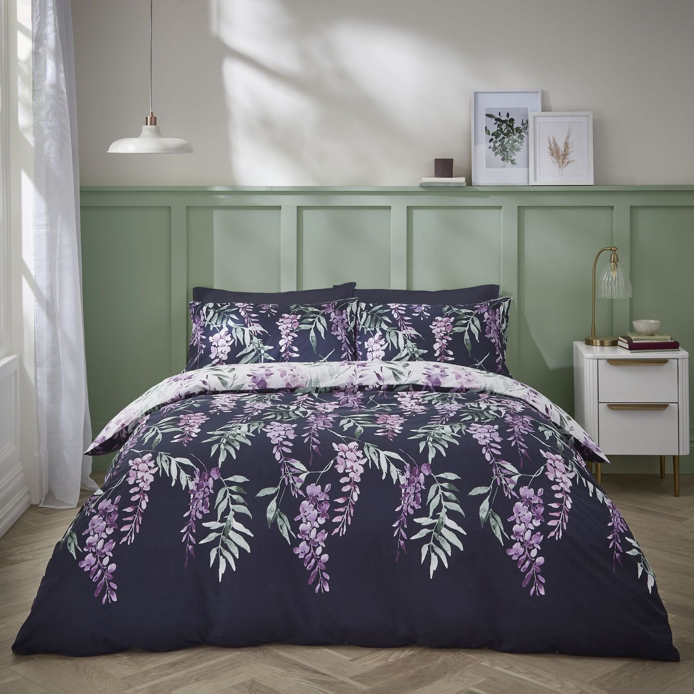 Catherine Lansfield Wisteria Purple Bedding Set - Single