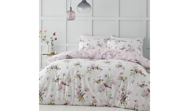 Catherine Lansfield Songbird Pink Bedding Set - Double