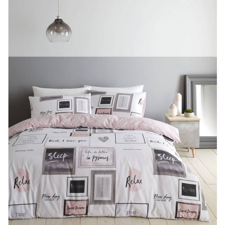 Catherine Lansfield Sleep Dreams Blush Bedding Set - Single 0