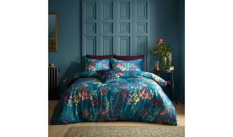 Catherine Lansfield Craft Floral Reversible King Duvet Cover Set