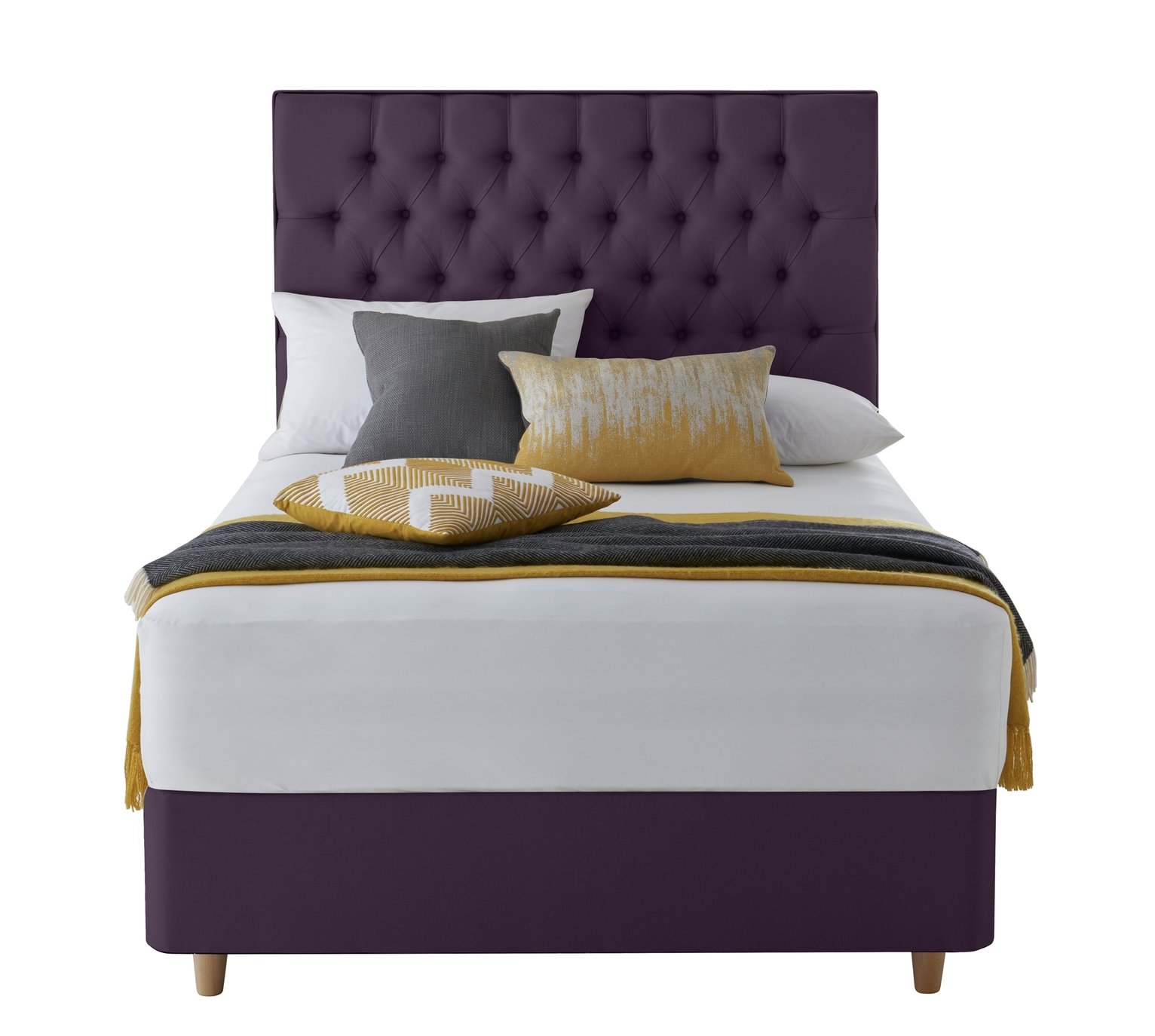 Silentnight Sassaria Small Double 4 Drawer Divan Bed -Purple Review