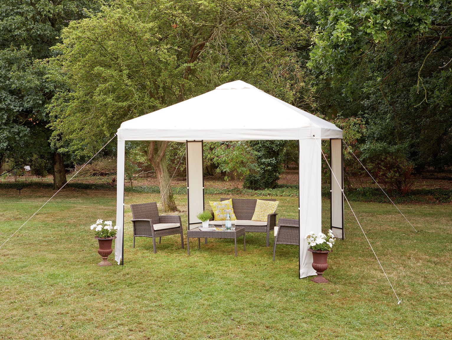 Argos Home 3m x 3m Garden Gazebo - Cream