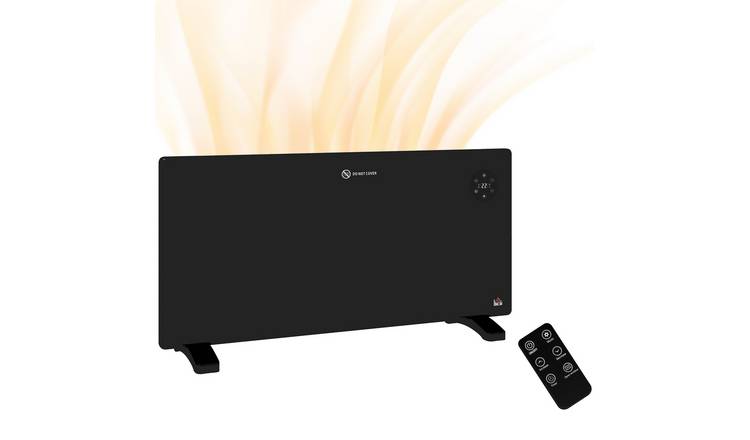 HOMCOM 2000W Wall Mounted Electric Heater with LED Display - Black