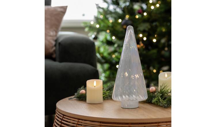 Buy Habitat Large Glass Tree Christmas Decoration Christmas table and room decorations Argos