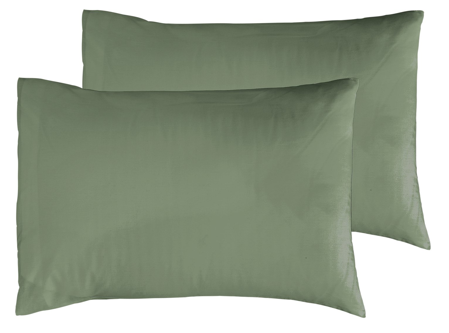 Habitat Cotton Rich 180 TC Standard Pillowcases 2 Pack-Green
