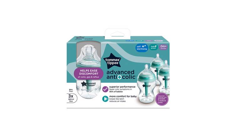 Tommee Tippee Advanced Anti-Colic Baby Bottle Pack of 3
