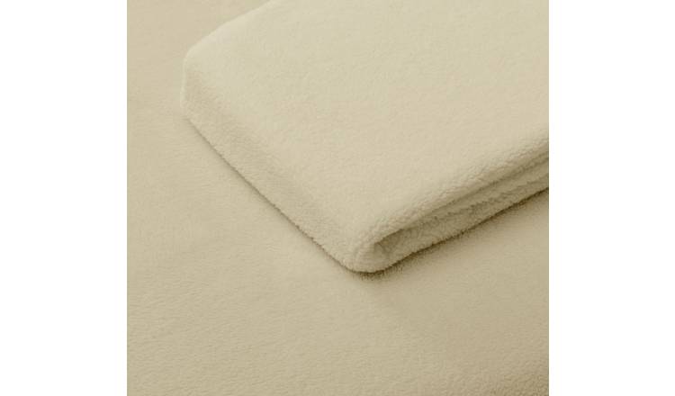 Buy Argos Home Fleece Oatmeal Fitted Sheet Double Bed sheets Argos