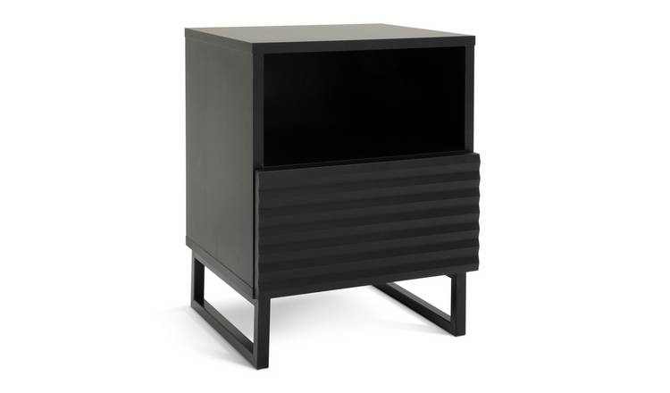 Glass bedside online table argos