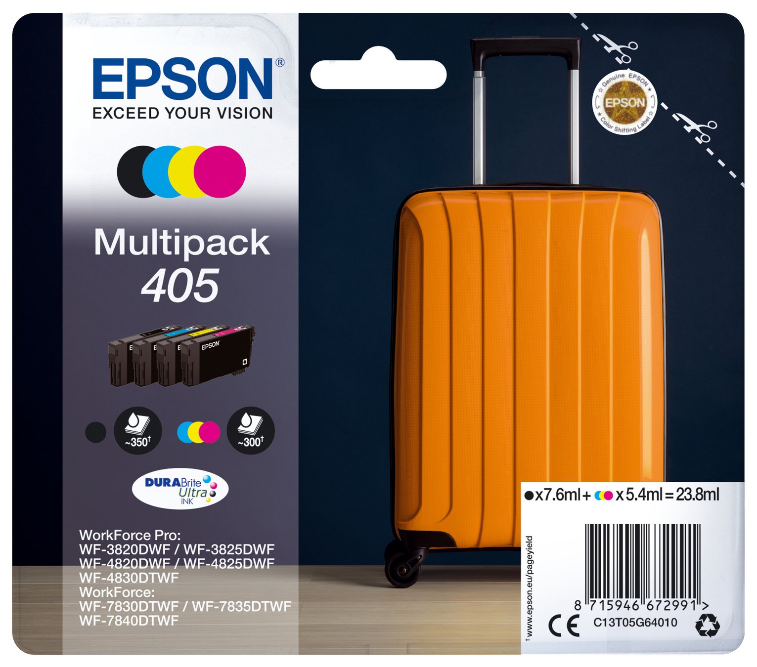 Epson 405 DURABrite Ultra Ink - Black & Colour