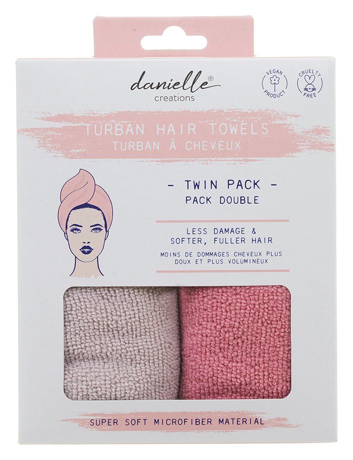 Danielle Creations Hair Turban Towel-Pack of 2