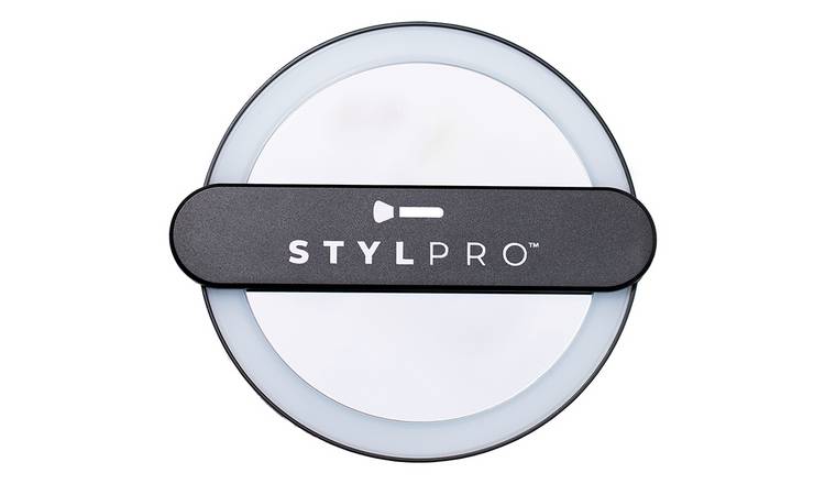 Stylpro Twirl Me Up Hand Held LED Mirror - Black