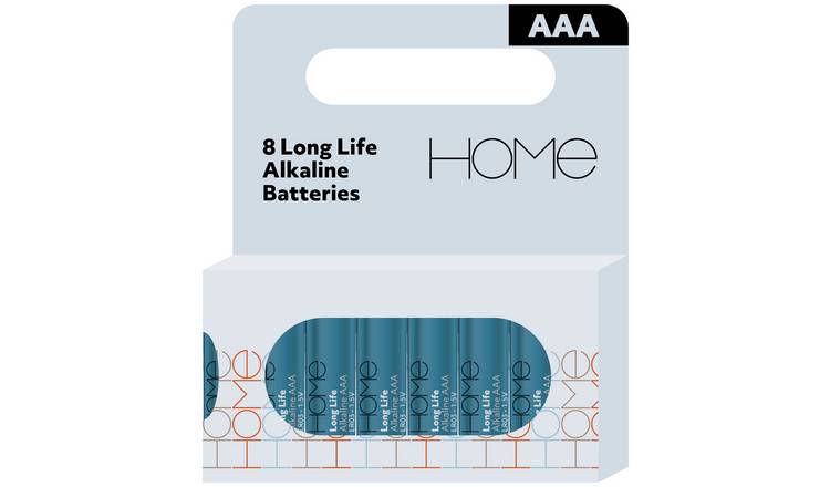 Buy HOME AAA Alkaline Batteries Pack of 8 Batteries Argos