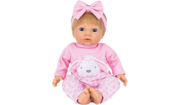 Tiny Treasures Baby Doll in Pink Bunny Outfit