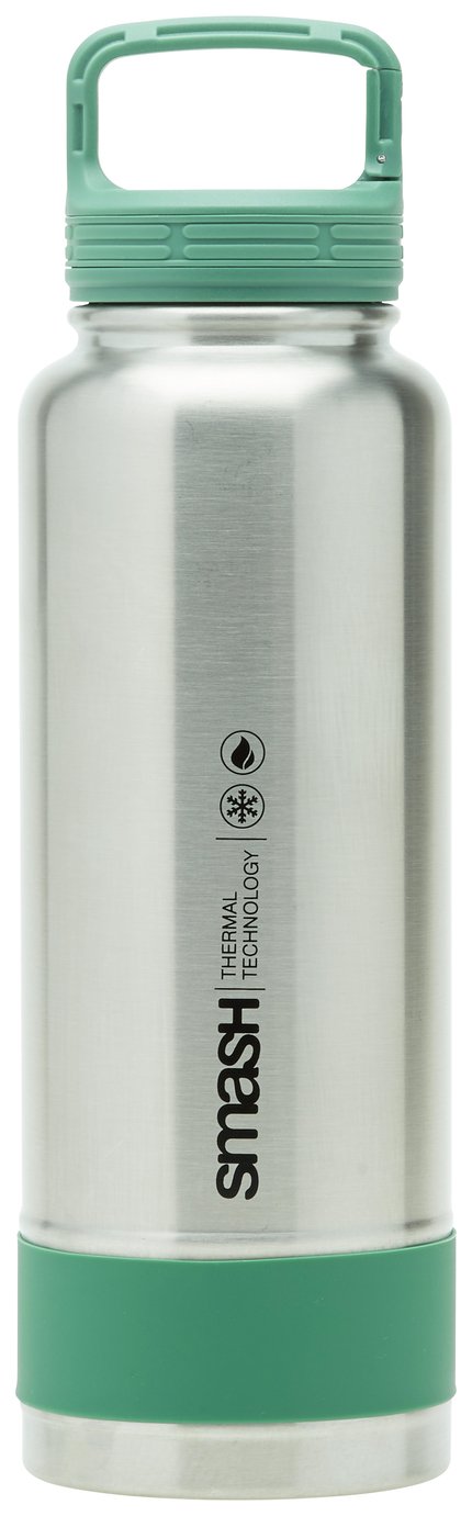 Smash Green Stainless Steel Camping Water Bottle - 1.2 litre