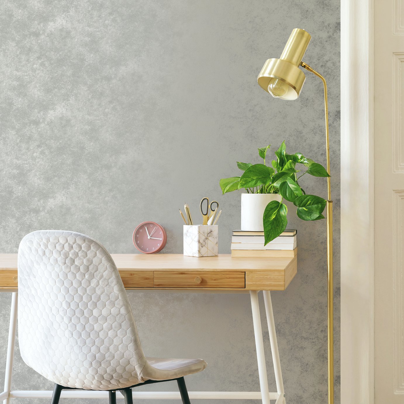 Boutique Gilded Concrete Cream Wallpaper