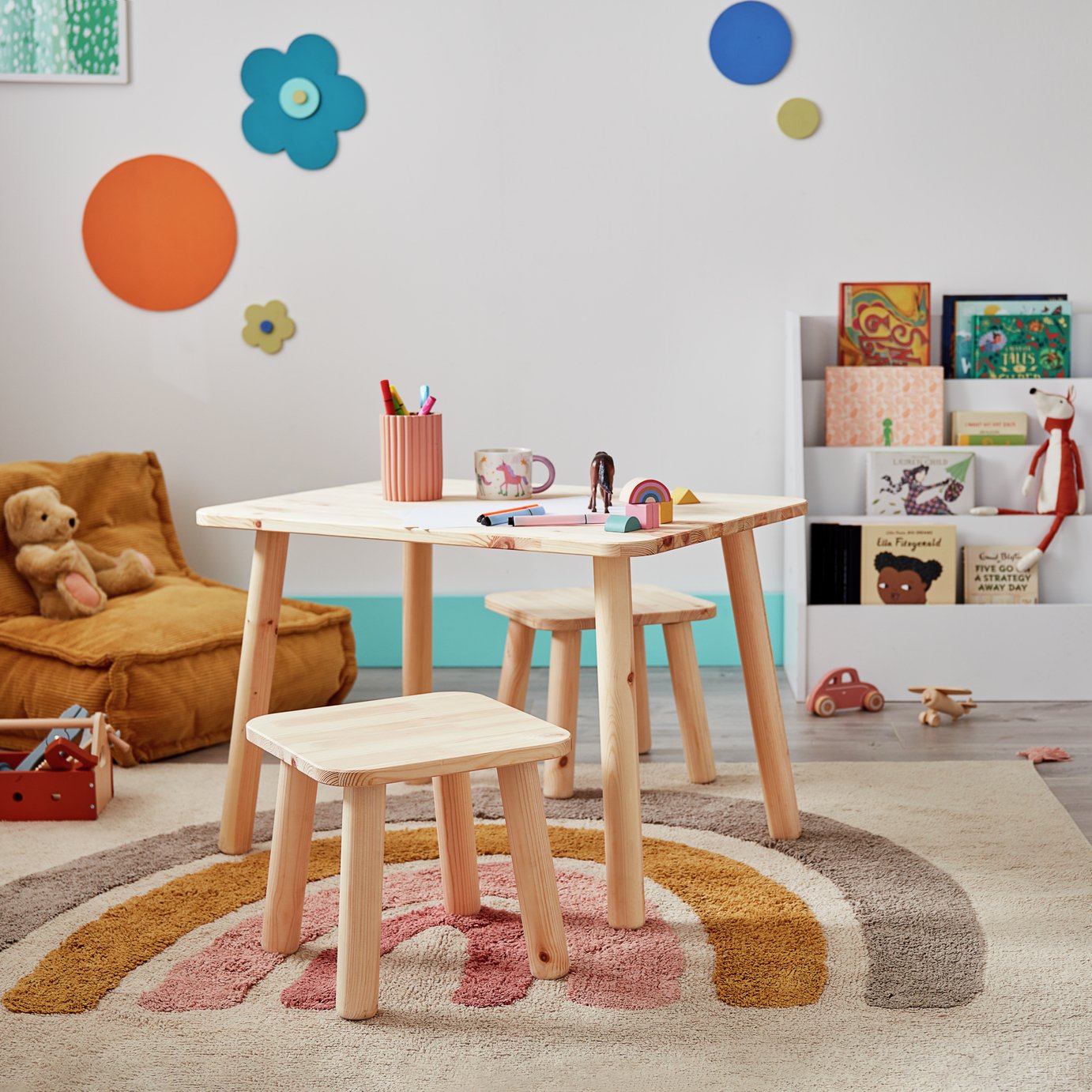 Habitat Kids Felix Table and 2 Chairs - Pine