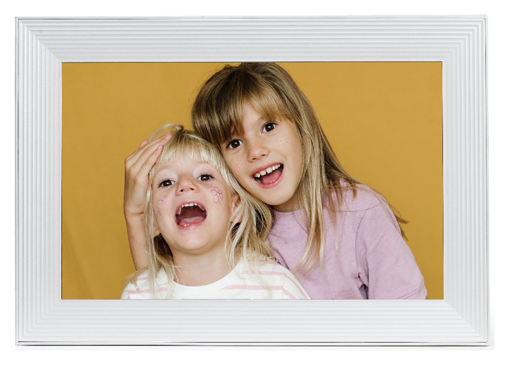 AURA Carver 10.1 Inch Digital Photo Frame - White