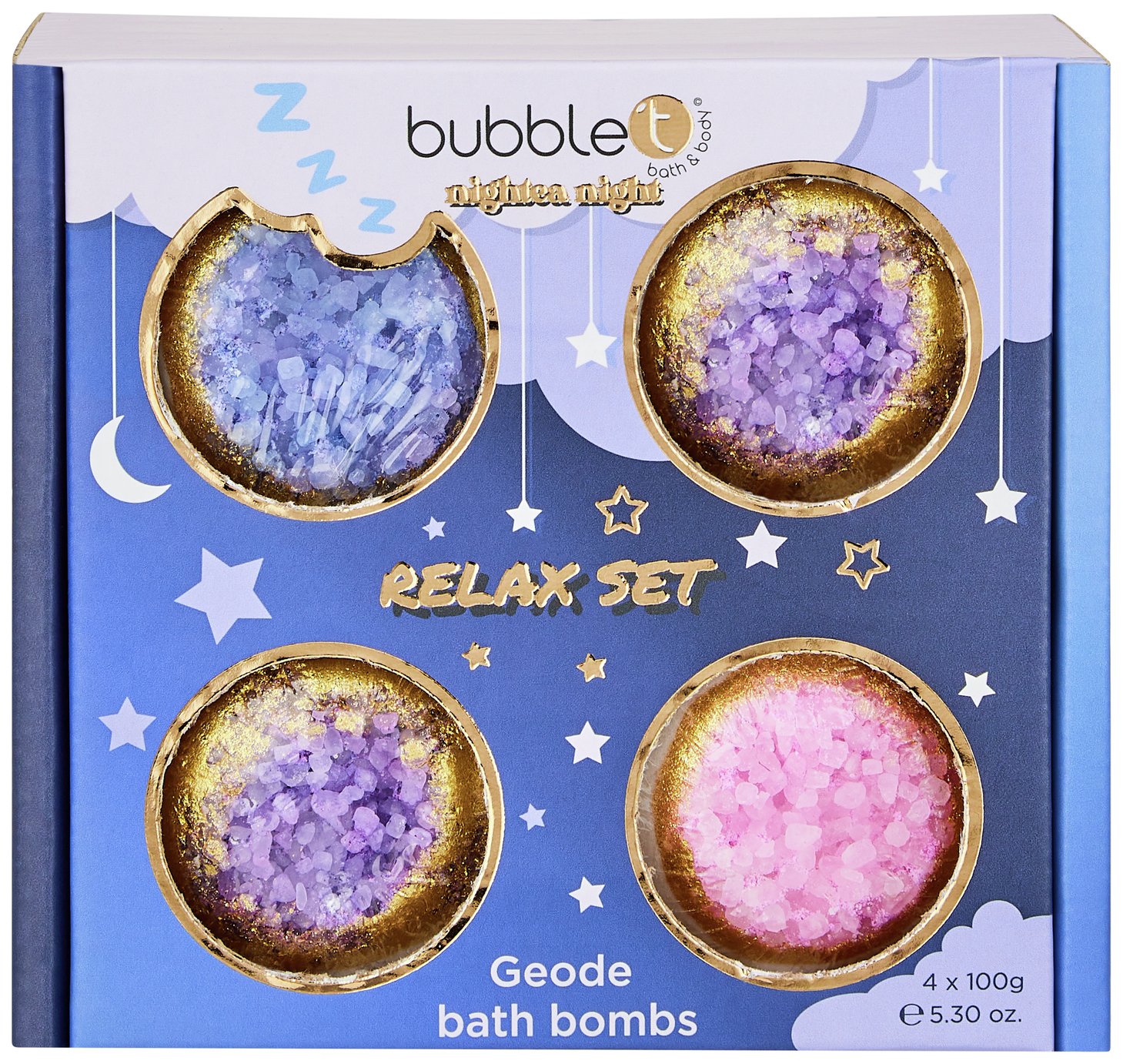 Bubble T Cosmetics Night Bath Bombs Fizzer Set