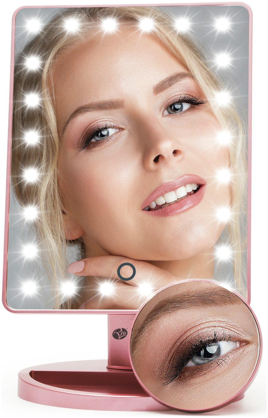Rio Touch Dimmable Cosmetic Mirror-Rosegold