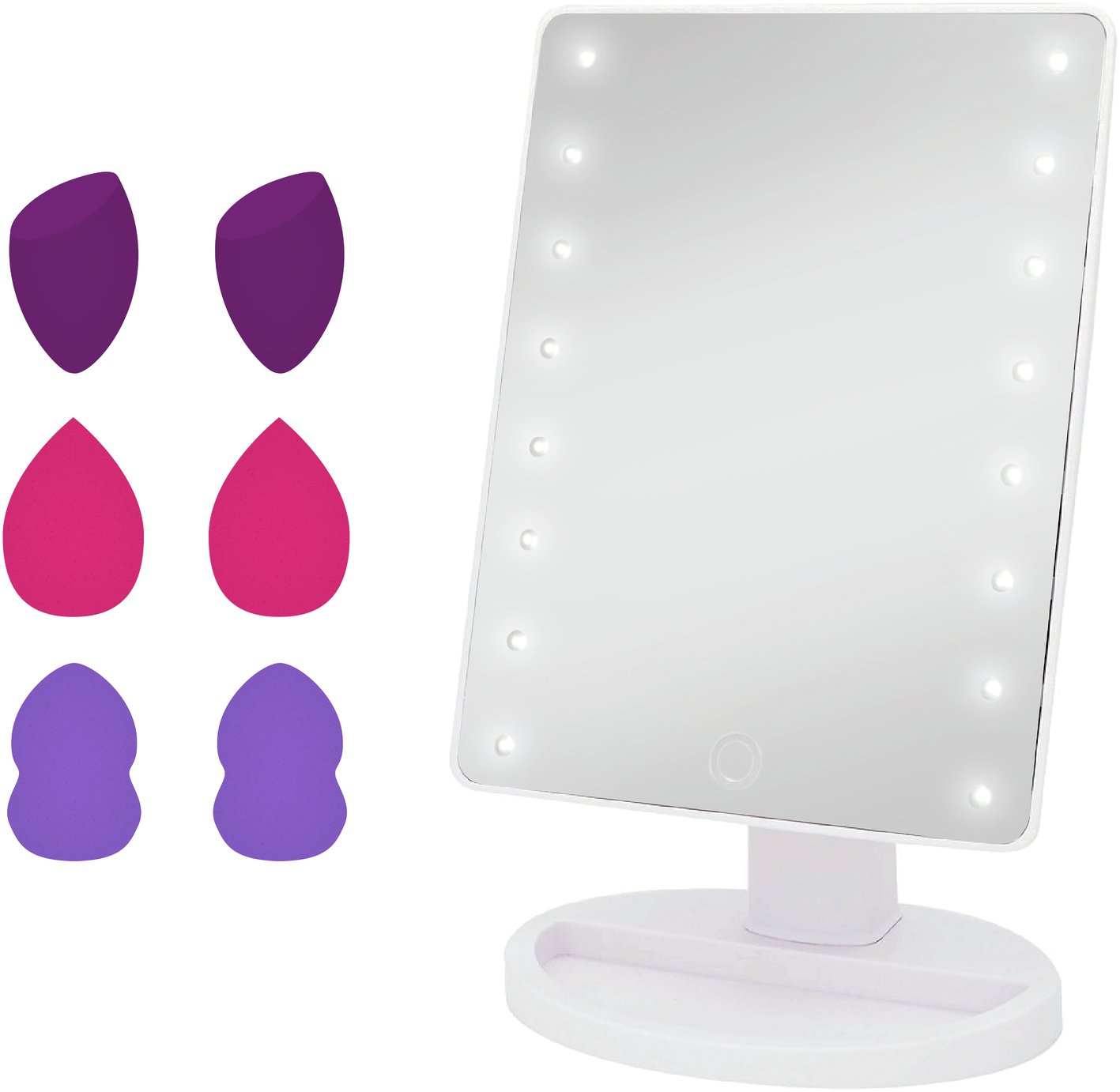 Danielle Creations LED Mirror with Sponge Variety