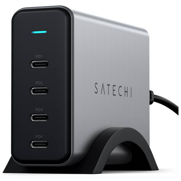 SATECHI 165W Type C PD Wall Charger - Black & Silver 0