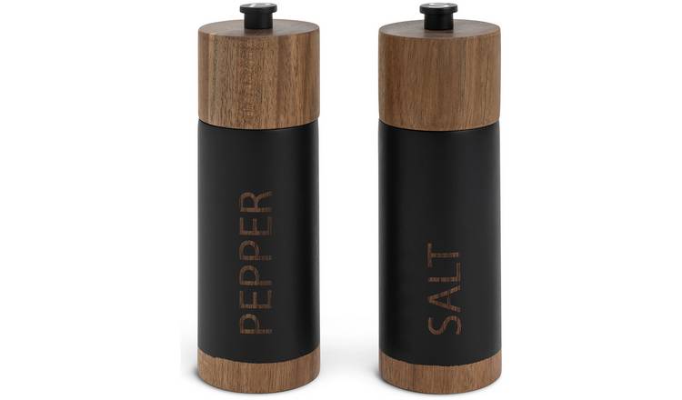 Black wooden salt on sale and pepper mills