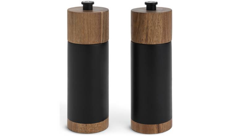 Black wooden salt on sale and pepper mills