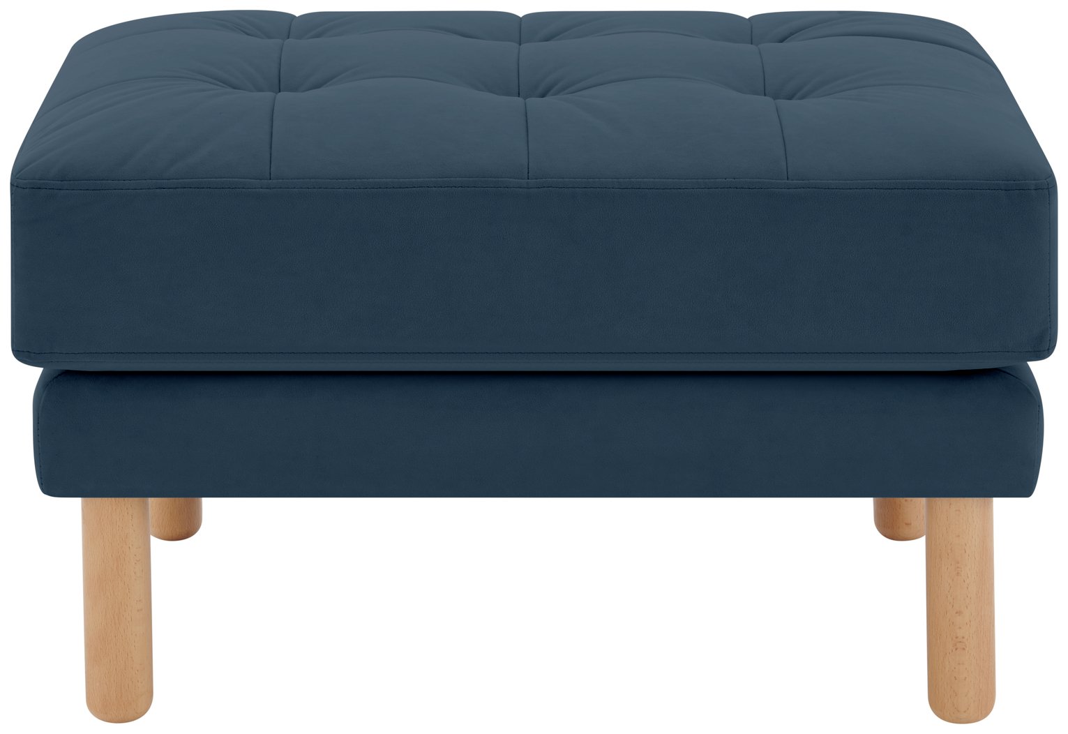 Habitat Newell Fabric Footstool - Navy