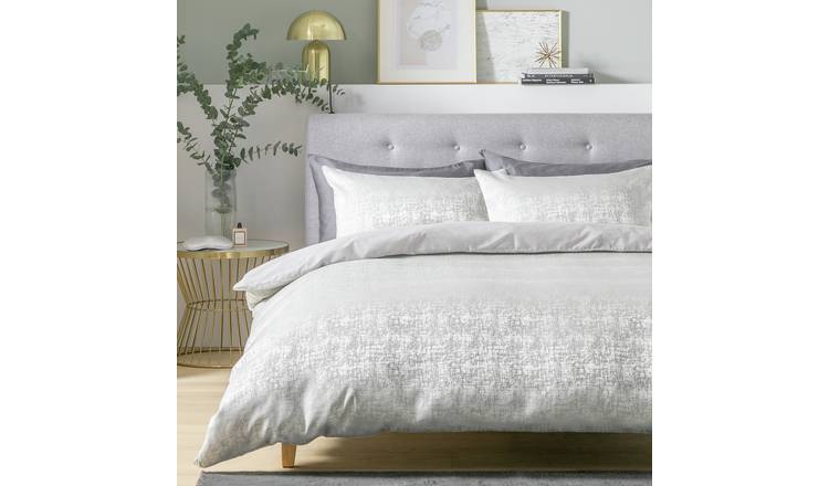 Habitat Distressed Jacquard Silver Bedding Set - Single