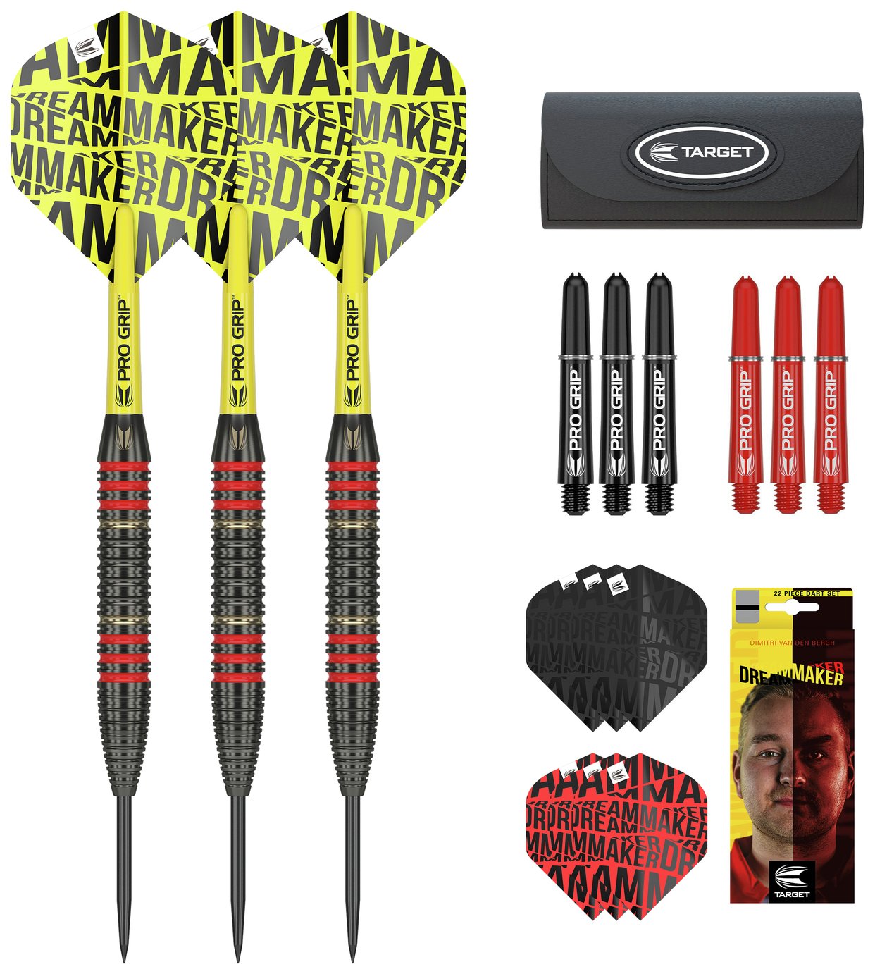 Target DIMITRI VAN DEN BERGH 22g BRASS Darts Set