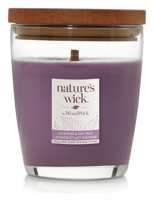 Nature's Wick Medium Jar Candle - Lavender & Oat Milk