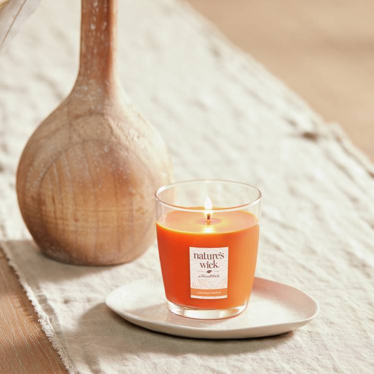 Nature's Wick Medium Jar Candle - Orange Papaya 0