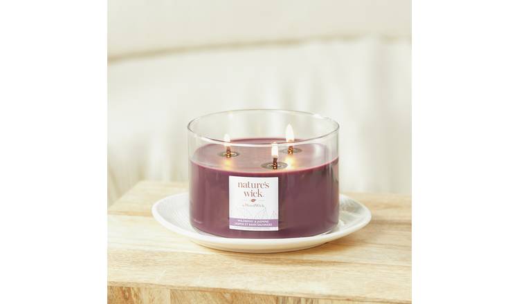 Natures Wick Large Multi Wick Candle - Wildberry & Jasmine