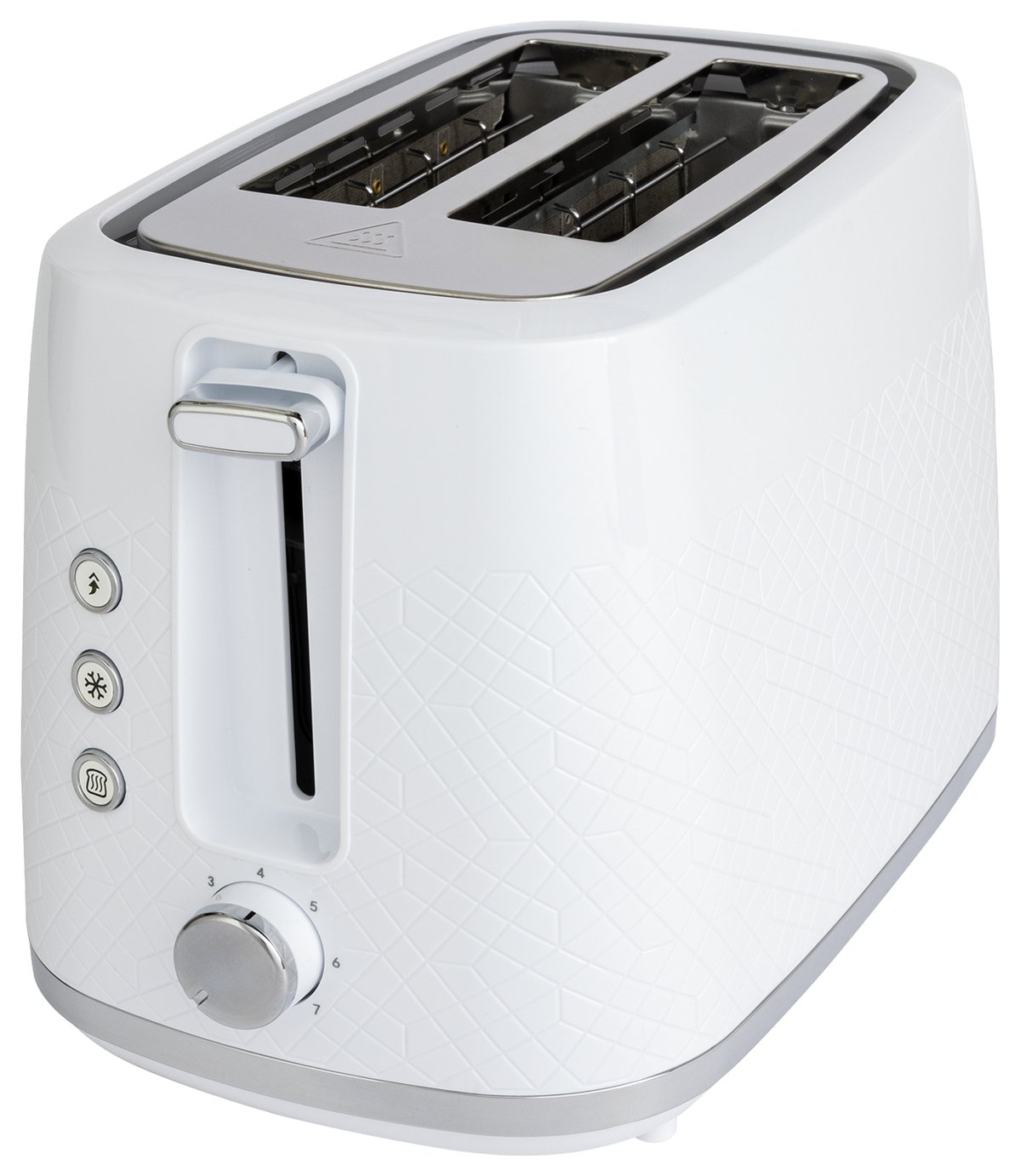 Cookworks Textures Selcey 2 Slice Toaster - White