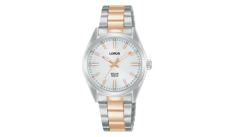 Buy Lorus Ladies Solar Two Tone Stainless Steel Watch Argos