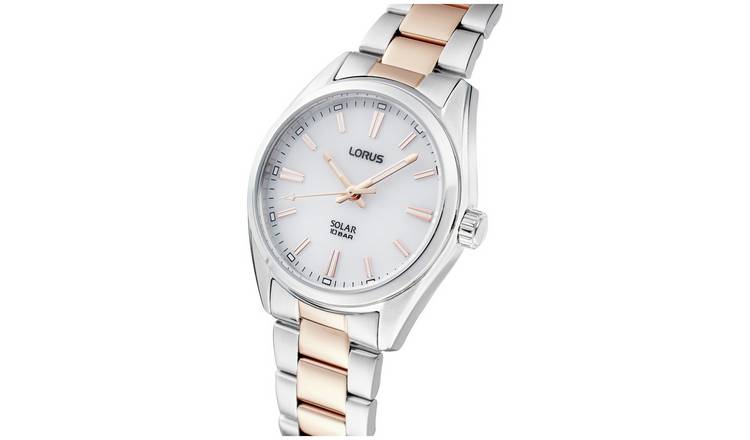 Buy Lorus Ladies Solar Two Tone Stainless Steel Watch Womens