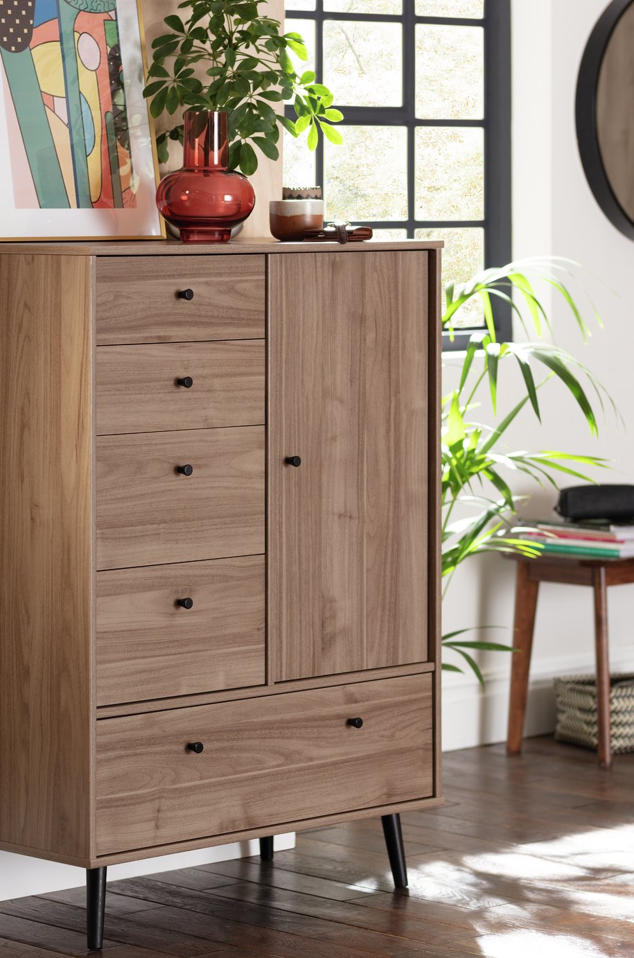 Argos Home Mid Century 1 Door 5 Drawer Chest Review