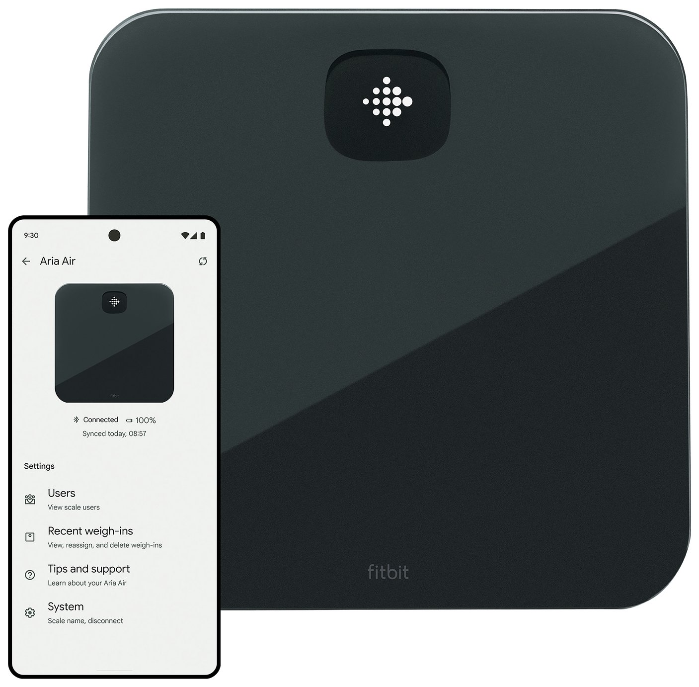 Fitbit Aria Air Smart Bathroom Scales - Black