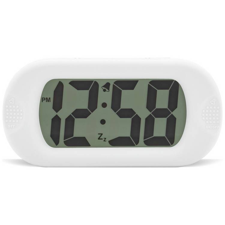Acctim Silicone Digital LCD Alarm Clock - White 0
