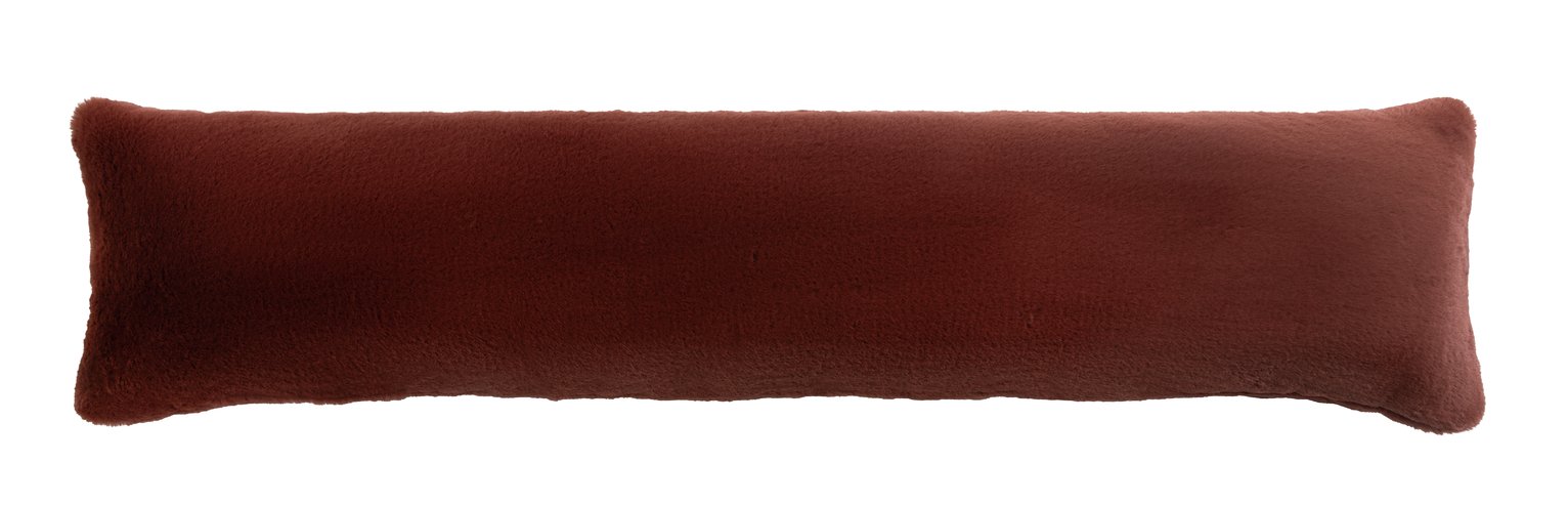 Habitat Faux Fur Draught Excluder - Burgundy