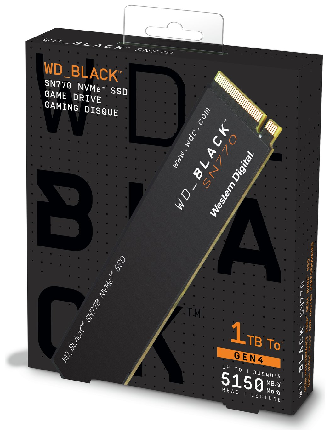 Buy WD_Black SN770 1TB NVMe Gaming SSD | External hard drives | Argos