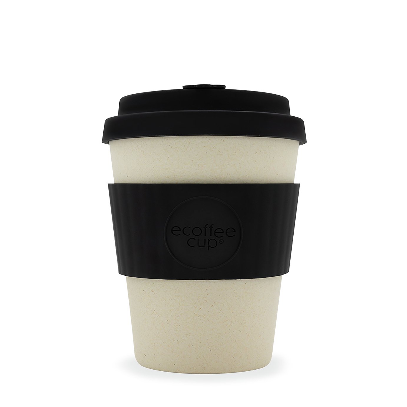 Ecoffee Cup Black & White Matt Travel Mug - 340ml