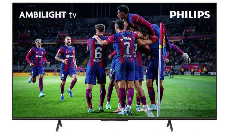 Philips 50PUS8108 (2023) LED HDR 4K Ultra HD Smart TV, 50 inch with  Freeview Play, Ambilight & Dolby Atmos, Satin Chrome