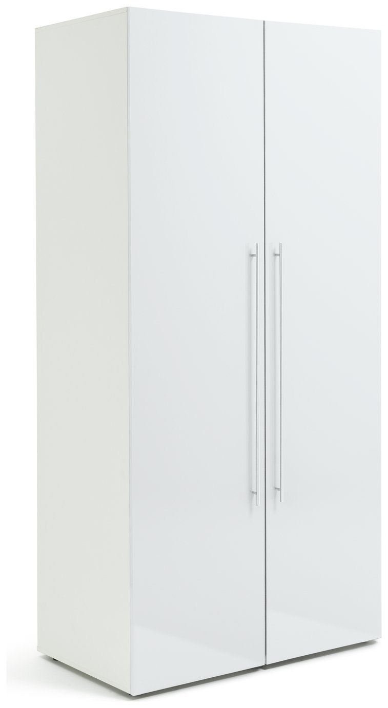 Habitat Atlas 2 Door Wardrobe - White Gloss