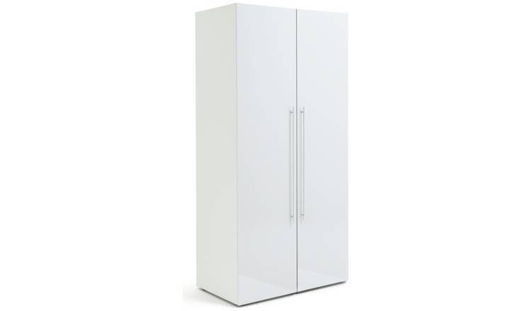 White gloss deals armoire