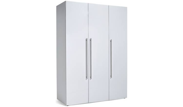 Argos 3 door store white wardrobe