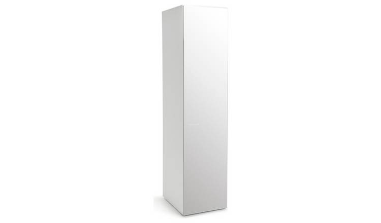 Habitat Atlas 1 Door Mirrored Tall Wardrobe - White