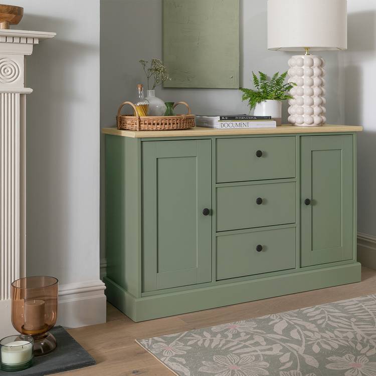Argos Home Winchester 2 Door 3 Drawer Sideboard - Reed Green 0